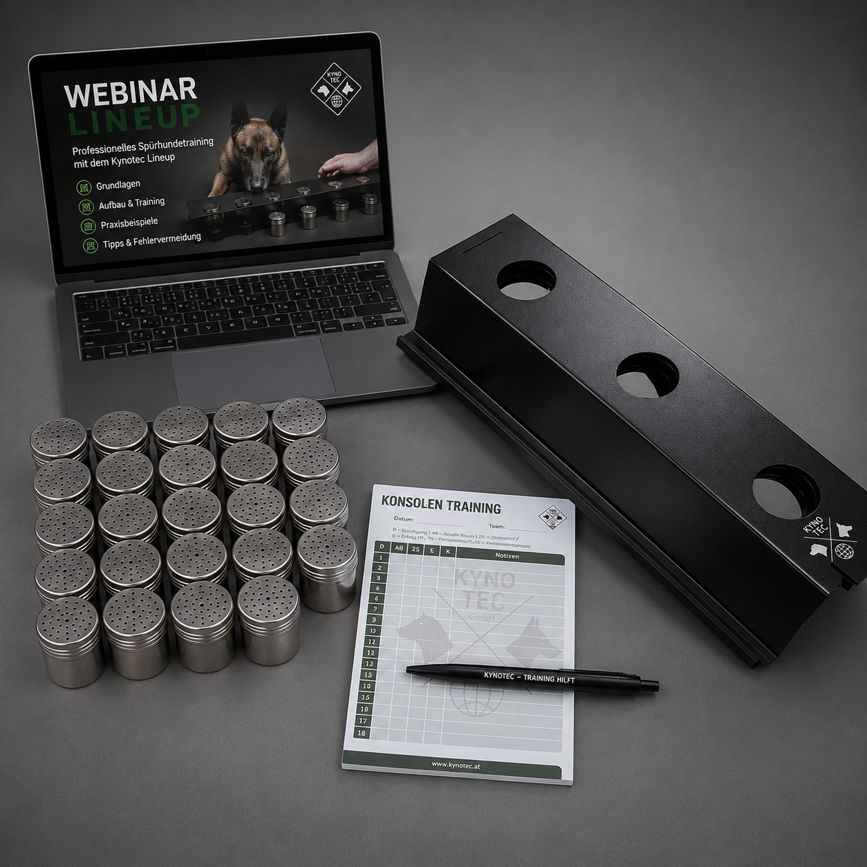 Lineup Bundle für Spürhundetraining mit Lineup Modulen und ODD Geruchsbehältern